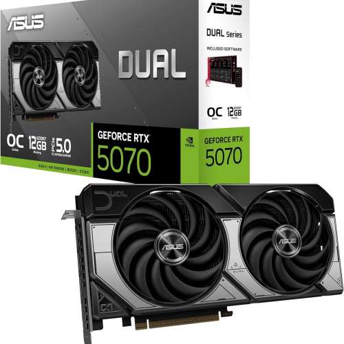 ASUS Dual GeForce RTX 5070 12GB GDDR7 OC 顯示卡