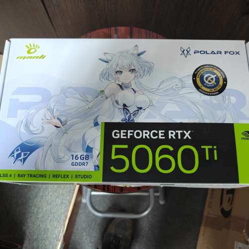 MANLI POLAR FOX RTX 5060 TI OC 16GB GDDR7 WHITE