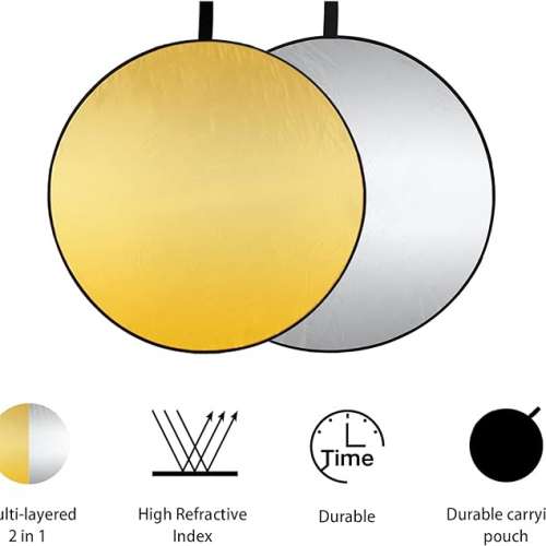 Selens 30cm Light Reflector 2 in 1 Silver Gold 圓形金銀色反光板
