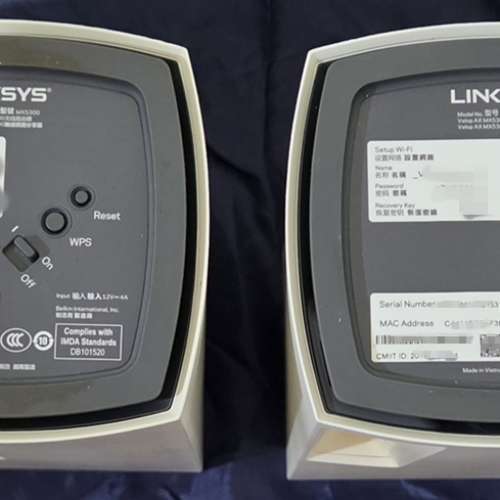 Linksys Velop MX5300 AX5300 wifi 6 mesh router 二隻