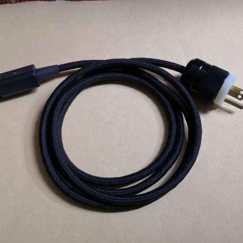 德國三芯紫銅棉布電源線2m