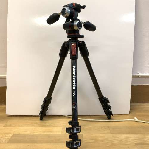 Manfrotto 190 Carbon Fibre 4-Section camera tripod 碳纖維4節三腳架 + Manfrott...