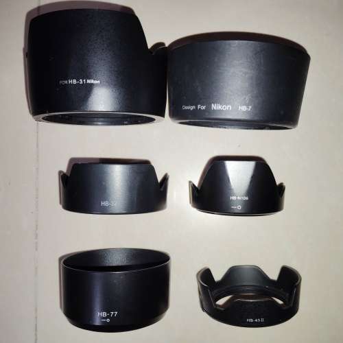 副廠nikon鏡頭代用遮光罩~~HB-7、HB-31、HB-32、HB-45II、HB-77、HB-N106