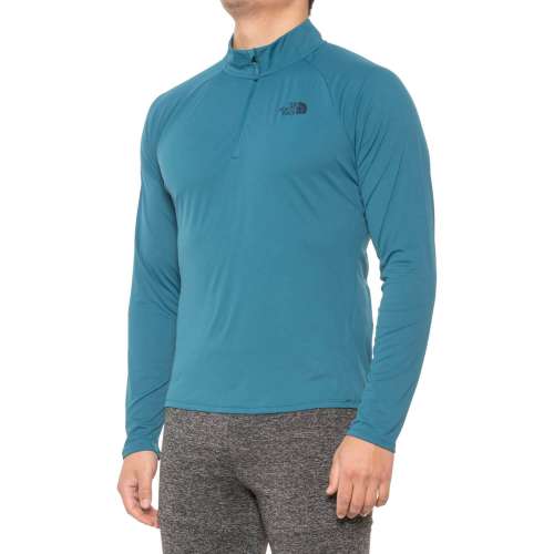 🚩🇺🇸美版 The North Face Big Pine 藍色開胸拉鏈🎯防曬🎯多功能長袖 Tee 細碼