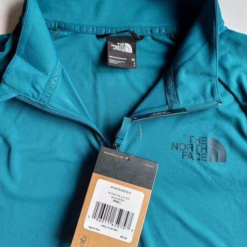 🚩🇺🇸美版 The North Face Big Pine 藍色開胸拉鏈🎯防曬🎯多功能長袖 Tee 細碼