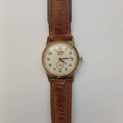 Japan Goldini Lady's Quartz Watch w/Offset Second Hand