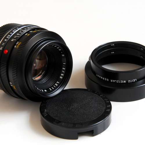 Leica 50mm f2 Summicron-R 3-cam West Germany with original hood  95% new