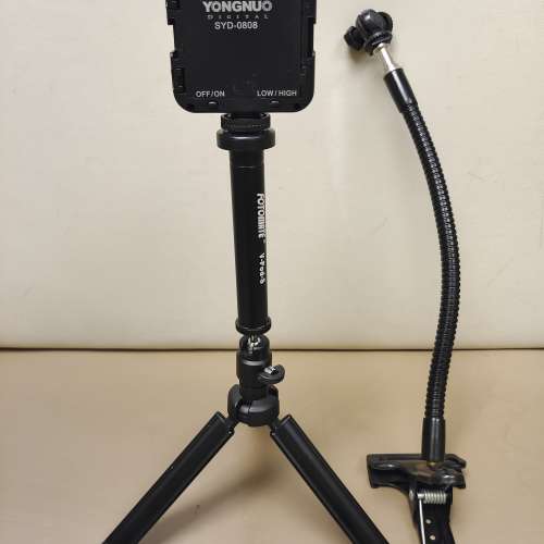 永諾 YONGNUO SYD-0808 LED 補光燈連三腳架及夾架