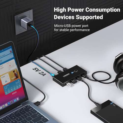 2 in 4 out Computer Switch Selector KIT (USB 3.0) for 2 Computers