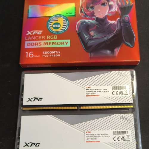 XPG LANCER RGB DDR5 記憶體  16GBx2 5600MT/s、CL 36-36-36、1.25V