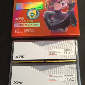 XPG LANCER RGB DDR5 記憶體  16GBx2 5600MT/s、CL 36-36-36、1.25V
