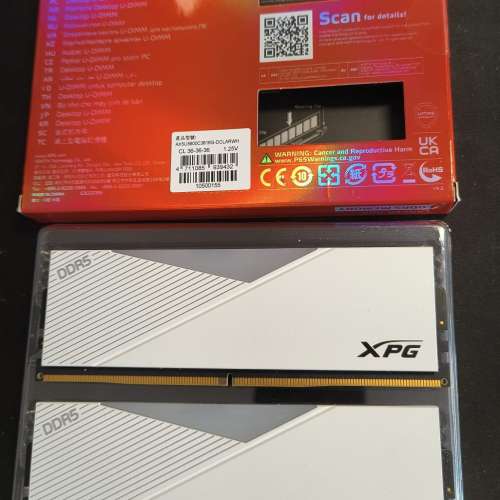 XPG LANCER RGB DDR5 記憶體  16GBx2 5600MT/s、CL 36-36-36、1.25V