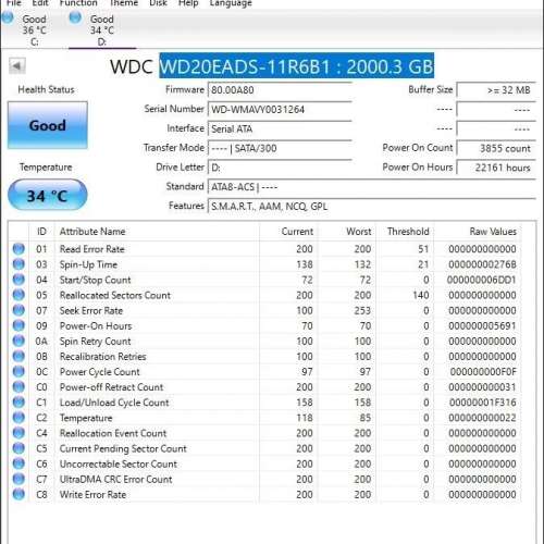 WD Green 2TB HDD 3.5"
