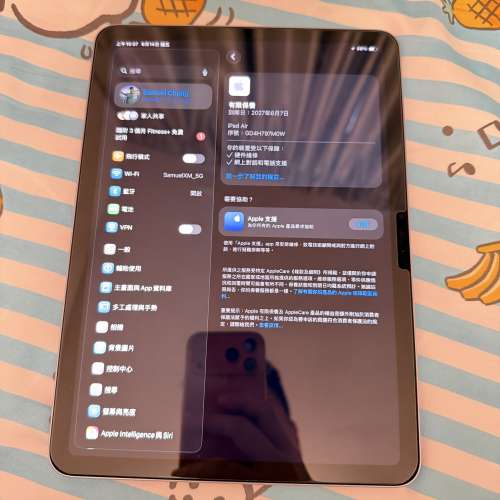 iPad Air M4 , 128G 11&rdquo;紫色3個月99.9新, 沒點用