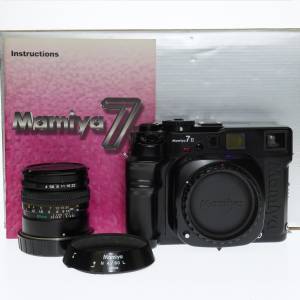 Mamiya 7 II Black Rangefinder Film Camera #1035 w/ Mamiya N 80mm f/4 Lens #1038