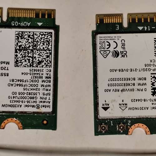 Intel AX201ngw, AX200ngw,增益天線,不散賣