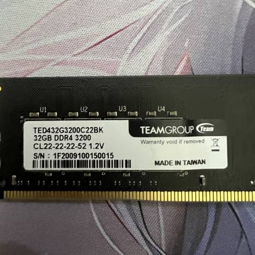 TEAMGROUP DDR4 32GB  3200頻率