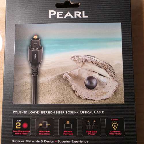 AudioQuest 珍珠 Pearl Optical 光纖數碼音頻線 非常適合搭配 Soundbar、超低音及各...
