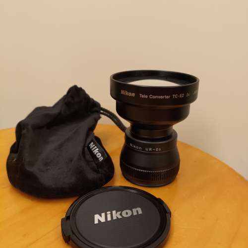 Nikon Coolpix 系列用 Tele 2X 增倍鏡 TC-E2 連 adopter ring UR-E6