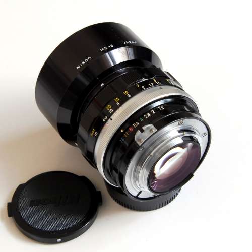 Nikon 55mm f1.2 Nikkor-S.C Non-AI mount with HS-3 hood 95% New