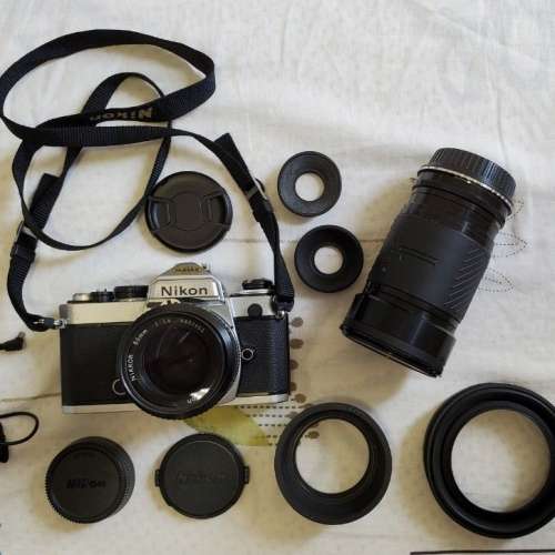 Nikon FE 菲林機 50mm f1.4 & Vivitar 28-105 zoom HK$2,500