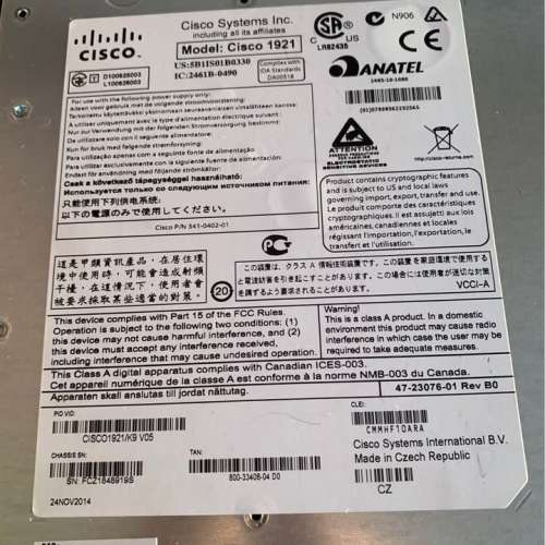 Cisco 1921 router
