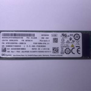 SK Hynix PC601 512GB m.2 nvme PCIE 3.0 SSD
