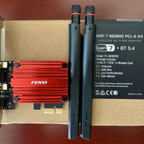 Fenvi - Intel BE200 Wi-Fi 7 無綫網卡 PCIe Network Adapter (Tri-Band 8774M & B...
