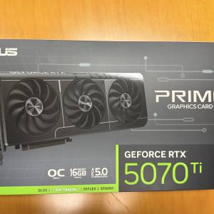 [全新] ASUS 華碩 Prime GeForce RTX 5070 Ti OC 16GB 顯示卡