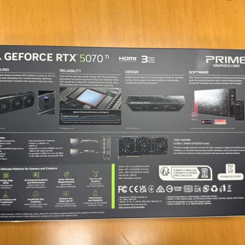 [全新] ASUS 華碩 Prime GeForce RTX 5070 Ti OC 16GB 顯示卡