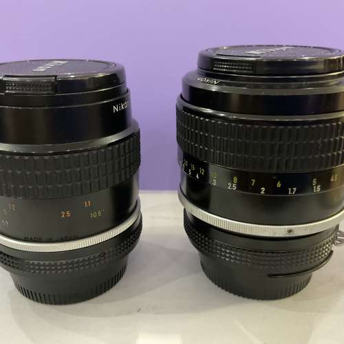 Nikon AI 85mm f/1.8 & AIS 55mm f/2.8 macro lens .  85/1.8 已售   55/2.8 macro...