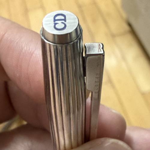 珍藏 Vintage Christian Dior 迪奧 14K金尖純銀直紋鋼筆