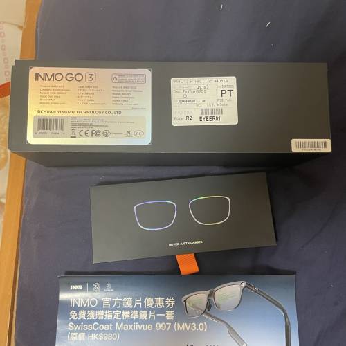 全新Inmo go3  AI 智能眼鏡（包配度數鏡片，適合近視用家）, 面交only