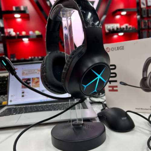 【全新未拆】機械革命 JIGE H100 頭戴式有線耳機｜USB 7.1聲道遊戲競技｜連麥語音辦公