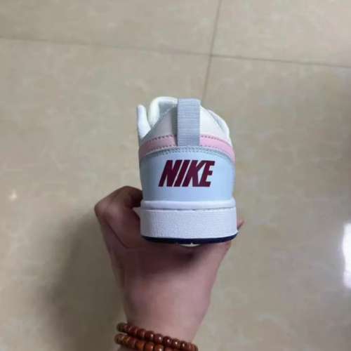 【全新原盒】Nike Court Borough 2 低幫板鞋｜海鹽奶泡藍粉配色｜毛絨鞋帶
