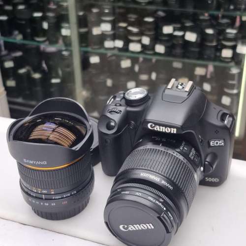 CANON EOS 500D + 18-55MM + SAMYING 8MM F3.5 FISH-EYE CS
