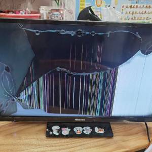 海信Hisense HK24A36 24吋 LED 電視 零件機熒幕俾小朋友整爛其它操作正常