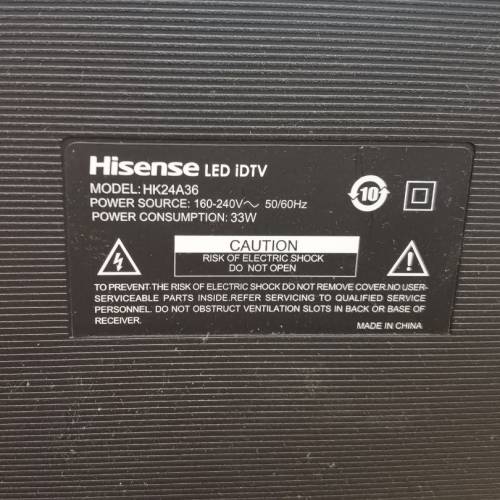 海信Hisense HK24A36 24吋 LED 電視 零件機熒幕俾小朋友整爛其它操作正常