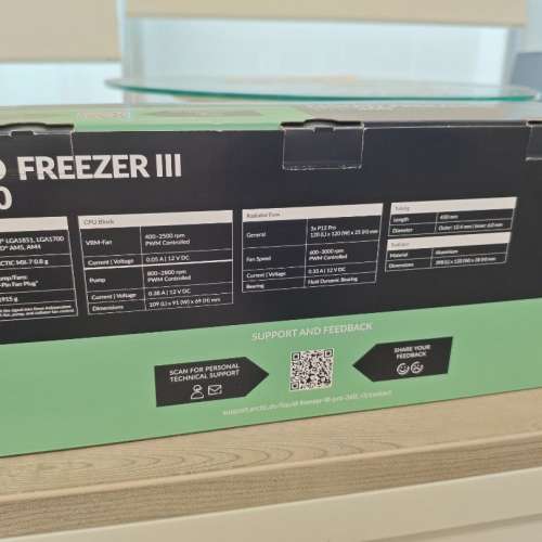 (全新) 漢科 行貨 Arctic Liquid Freezer III Pro 360mm 水冷 散熱 風扇 電腦