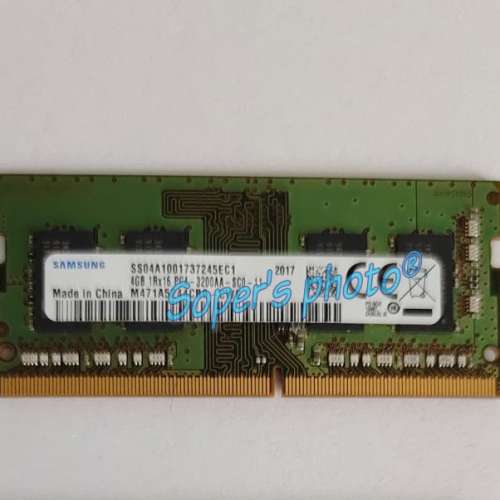 折機件未用過全新Samsung DDR4 PC-3200 SO DIMM Ram