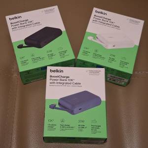 全新 Belkin 10,000mAh 20W USB-C Power Bank 行動電源