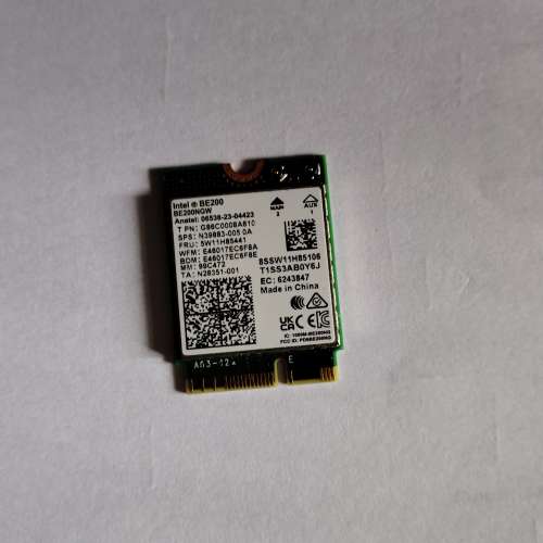 Intel BE200 Wifi7 card  (私保1個月)