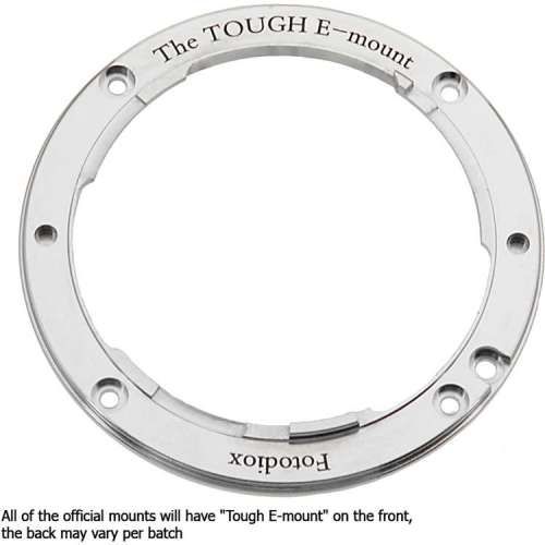 Fotodiox Pro TOUGH E-Mount - Silver - Light Tight Replacement Lens Mount