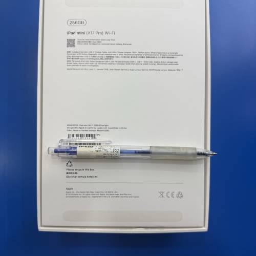 iPad mini 7  WiFi 256gb A17 pro 香港行貨 星光色 九成九新 電池健康度100% 原廠保...
