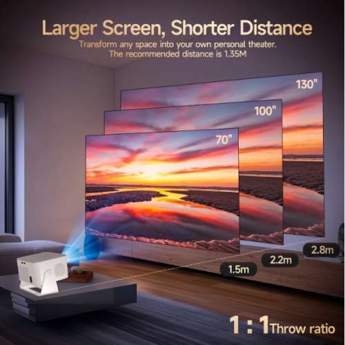 HY350 MAX Native 1080P (FULL HD) Projector - WiFi 6 (Dual Band)/ Android 14