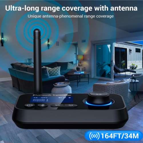 Bluetooth Audio Transceiver 3-IN-1 Wireless VER. 5.3Transmitter 🎧 🎧 (LCD Dig.)