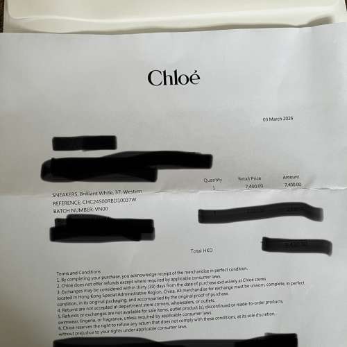 【2026專櫃有單全齊】正貨 Chlo&eacute; Nama Sneaker 全白厚底鞋 37碼
