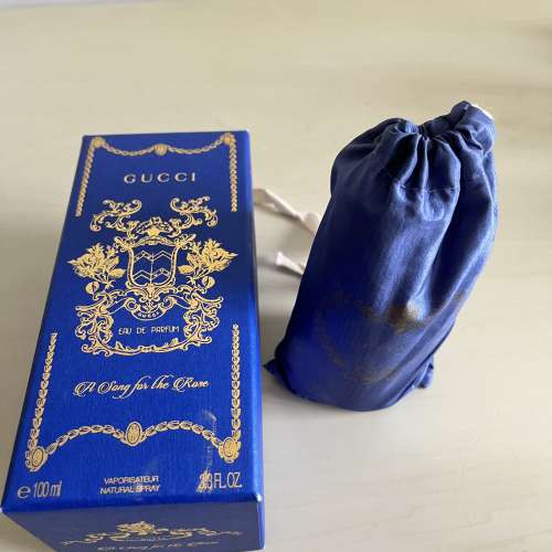 【頂級藍盒全齊】GUCCI A Song for the Rose 香水 100ml（約9成滿）