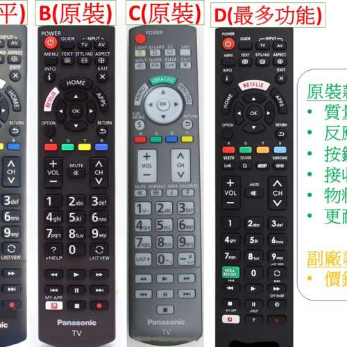(全新現貨)各牌子電視遙控器(有原裝有代用) SONY Samsung LG Panasonic 新力三星樂...