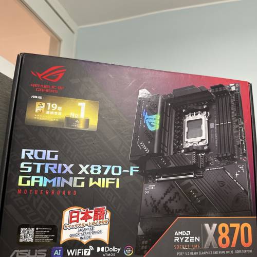 rog strix x870 f gaming wifi有盒正常使用無馬甲